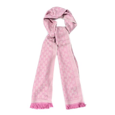 gucci new sten scarf ivory pink|Check GG wool jacquard scarf in ivory and pink .